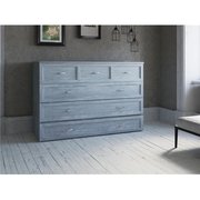 Atlantic Furniture Atlantic Furniture AC584148 Deerfield Murphy Driftwood Queen Size Bed Chest with Charging Station; Blue AC584148